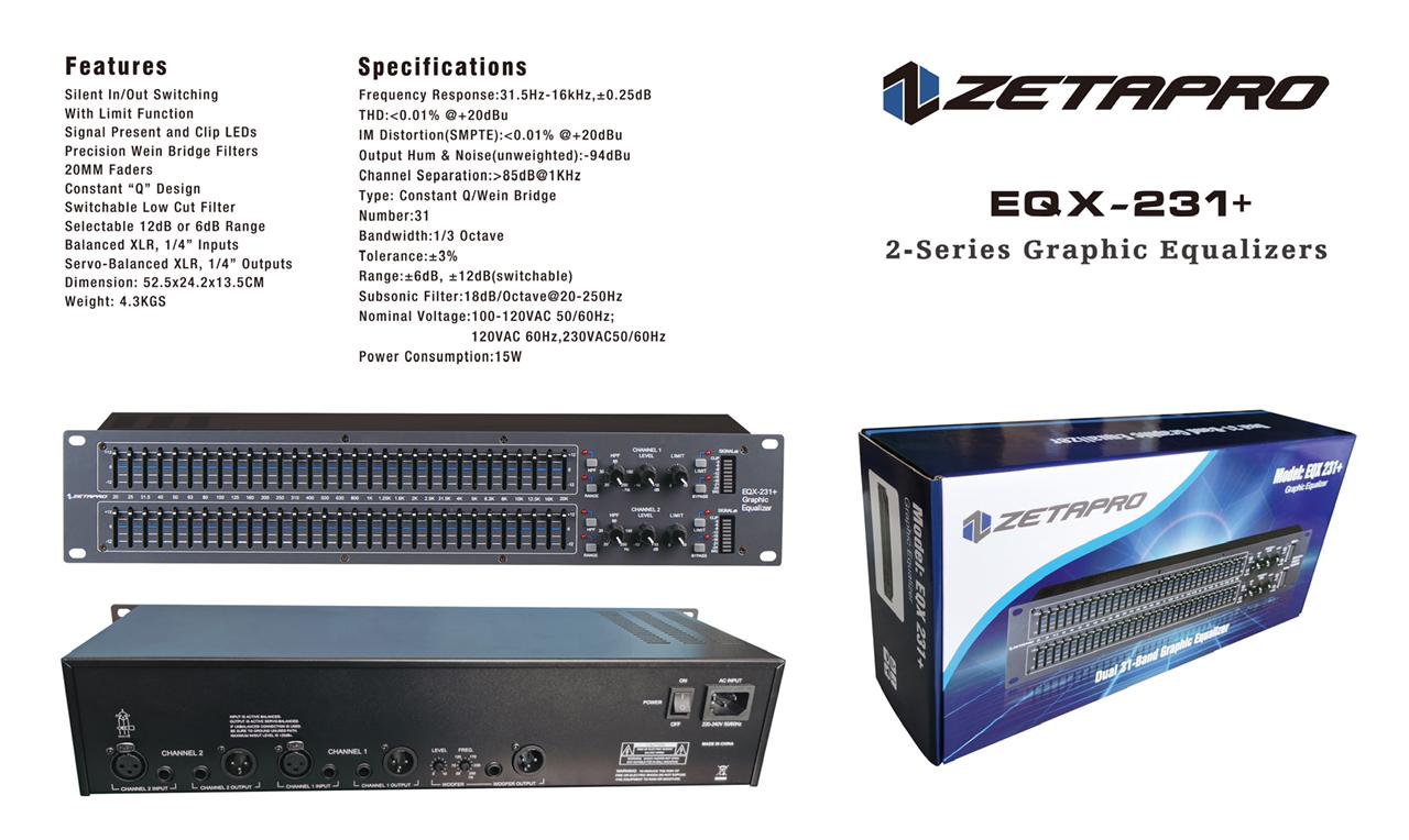 Equalizer ZETAPRO EQX 231 EQX231 + Subwoofer Lazada Indonesia