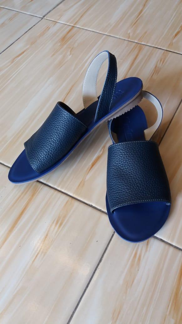 Promo Sandal kulit fashion wanita asli Garut model kokop polos bntt