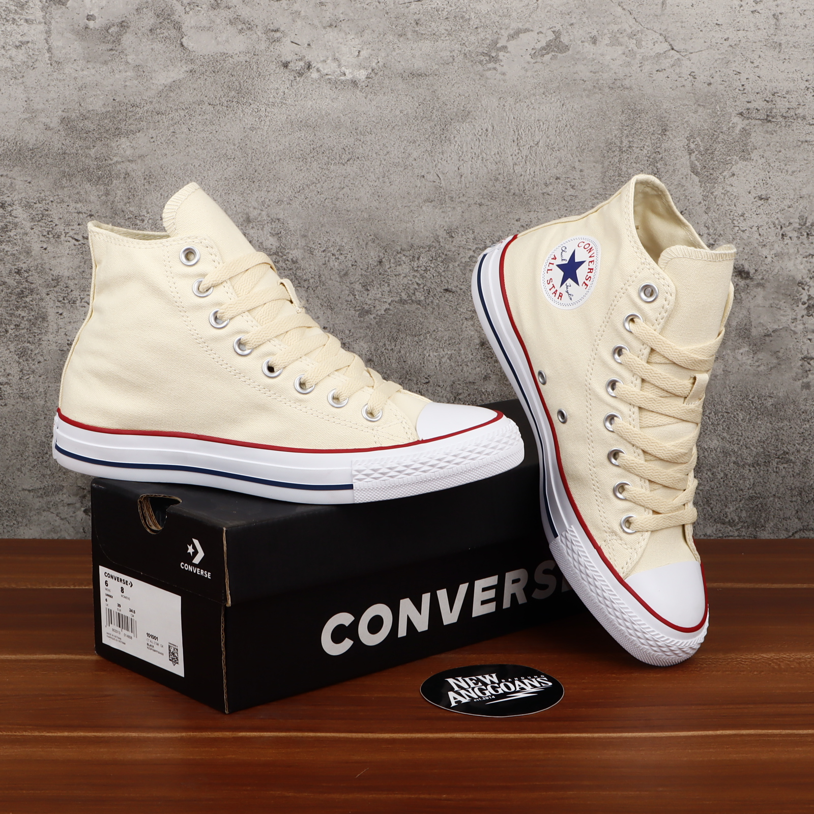 Converse All Star Chuck Taylor High Classic Beige White Cream Putih Gading Lazada Indonesia