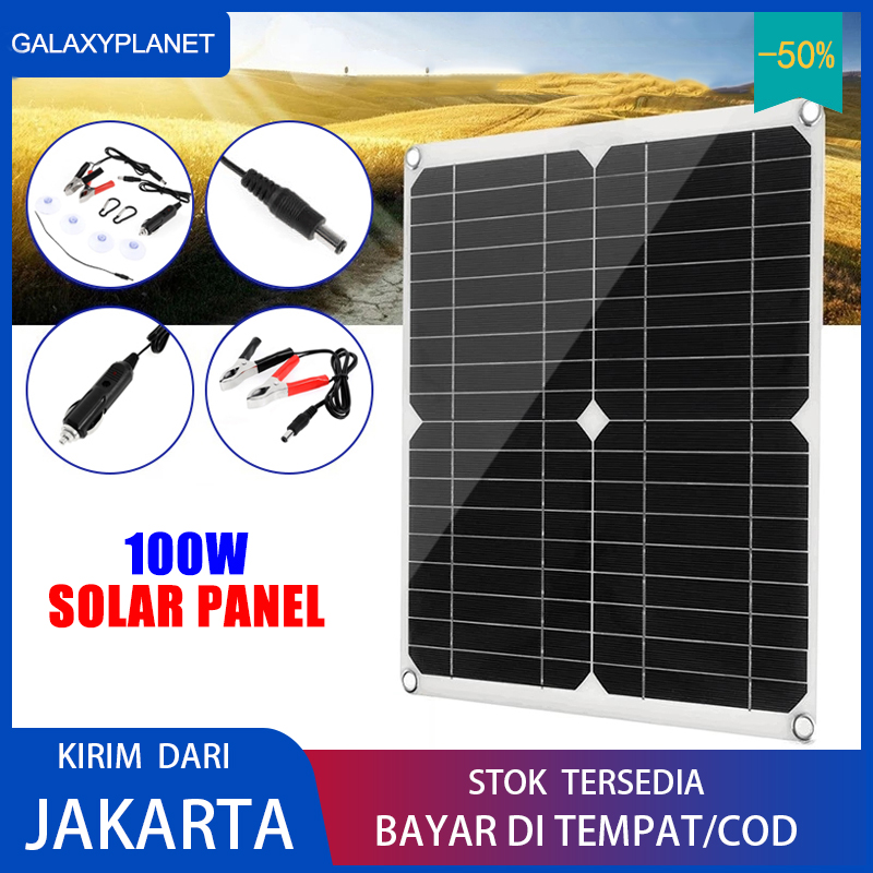 (Dikirim Dari Jakarta) SOLAR PANEL 100 Wp PANEL SURYA SOLAR ...