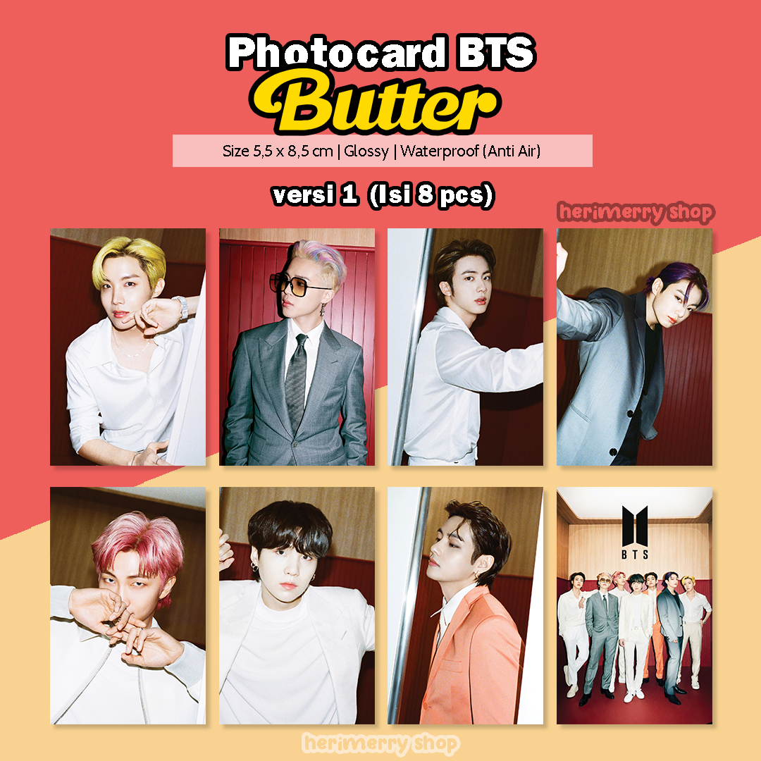 Isi Pcs Photocard Bts Butter Kpop Kartu Foto Member Unofficial Lazada Indonesia