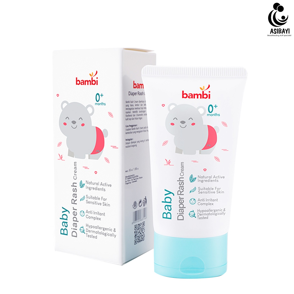 Bambi Baby Diaper Rash Cream Krim Ruam Popok Lipatan Kulit Normal