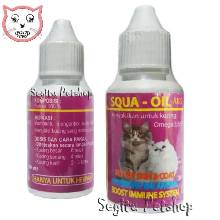 Minyak Ikan Kucing Vitamin Cair Fish Oil Squa Oil Lazada Indonesia