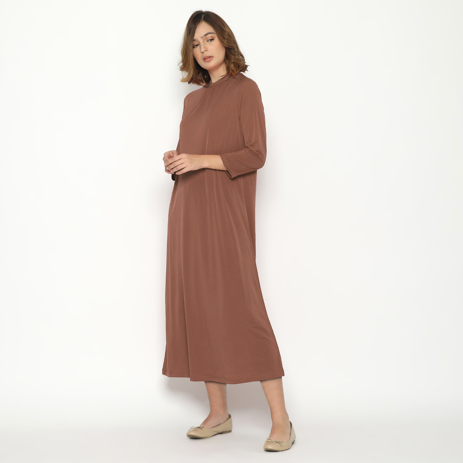 CHEVAL KELLY MAXI Dress Gamis Manset kerah tinggi Lazada