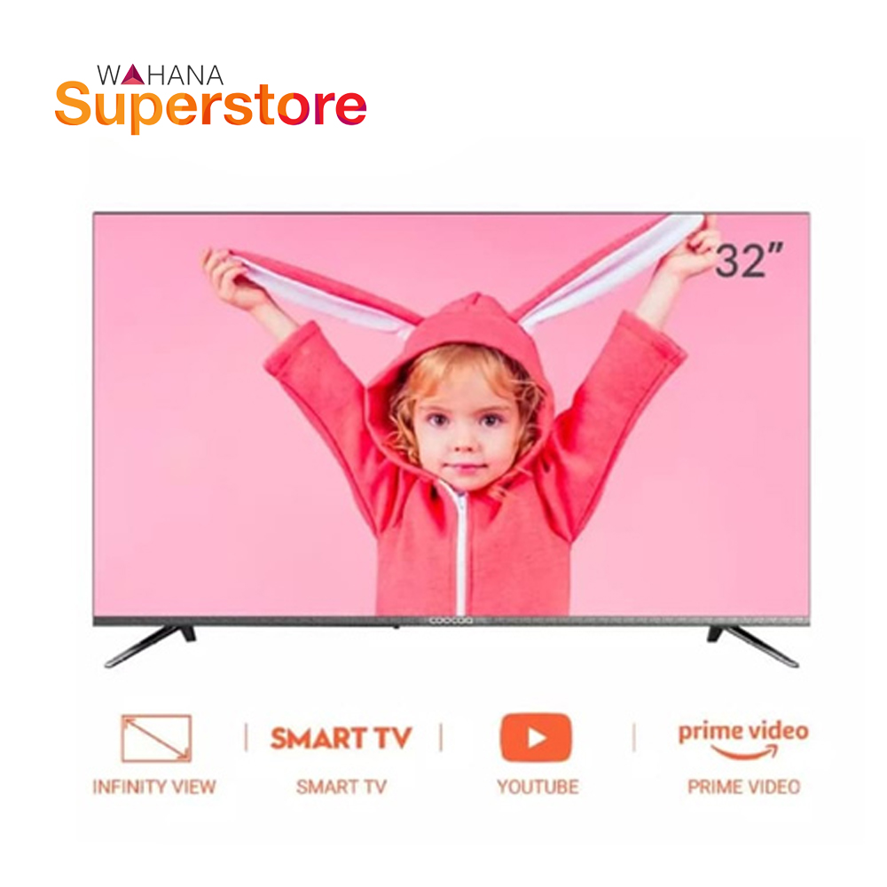 COOCAA OS Coocaa Lite Smart LED TV 32 Inch - Infinity View - HD Panel - Wifi - 32S3C - Hitam