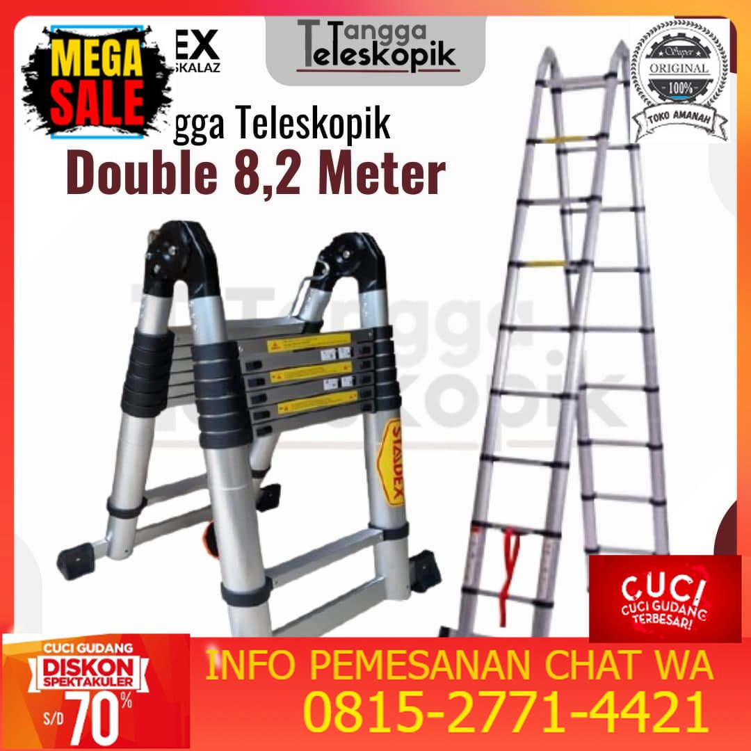 Tangga Teleskopik Ladder Double Merk STADEX SX 82D Tinggi 8 2 Meter