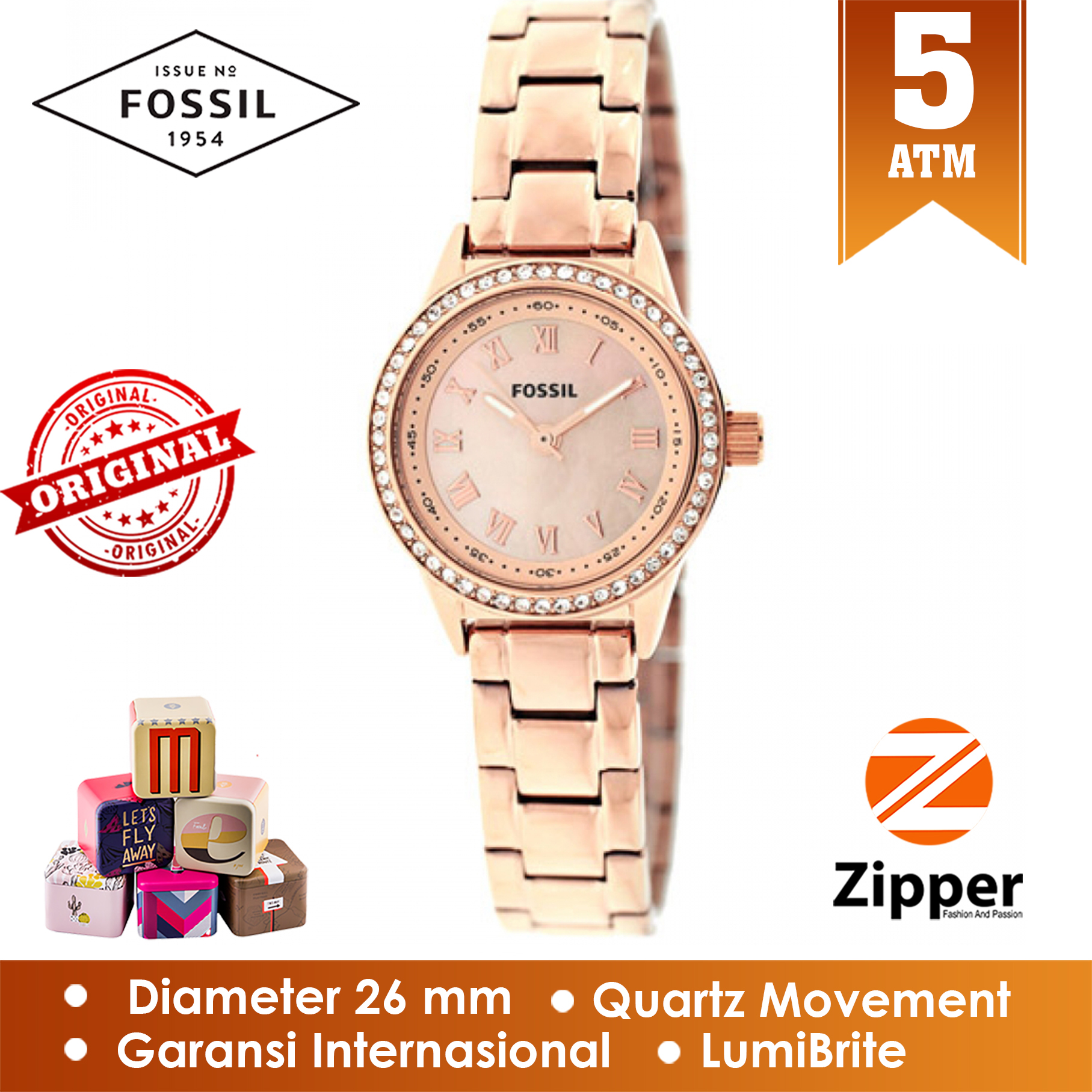 Jam Tangan Wanita Fossil Original Tali 