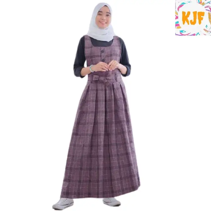 Emira Gamis Remaja Modern Overall Model Baju Gamis Terbaru 2021 Wanita Gaun Pesta Long Dress Muslim