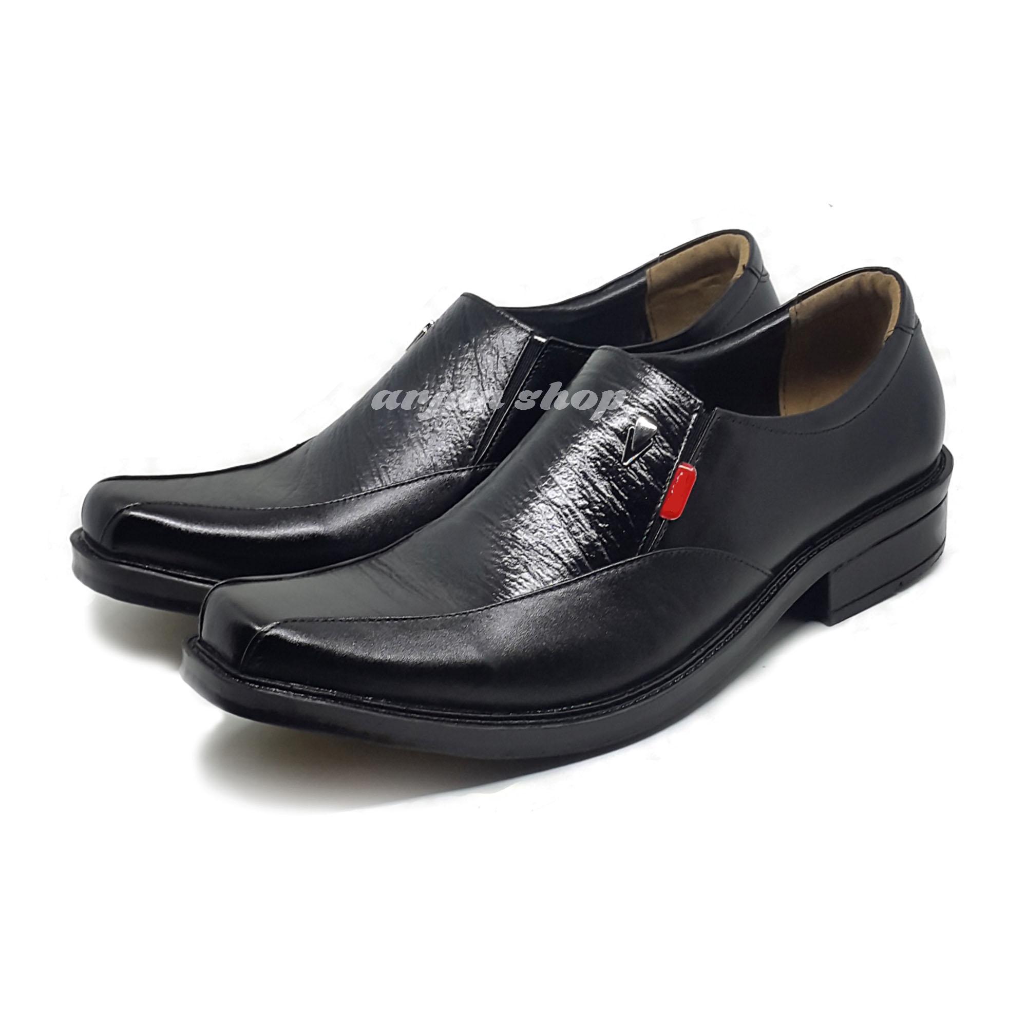 PROMO FANTOPEL KULIT - Sepatu pantofel pria bahan kulit asli fantofel cowok sol karet empuk tidak licin
