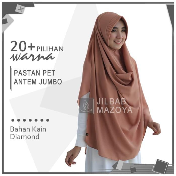 PROMO Jilbab Pashmina Instan Pet Jumbo / Pastan Pet Diamond Crepe Syari TERBARU