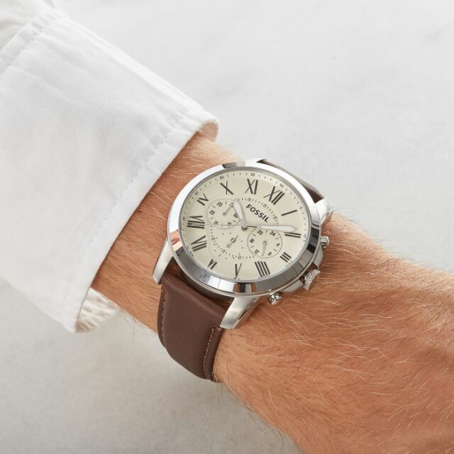 Fossil FS4735 Grant Chronograph Brown 