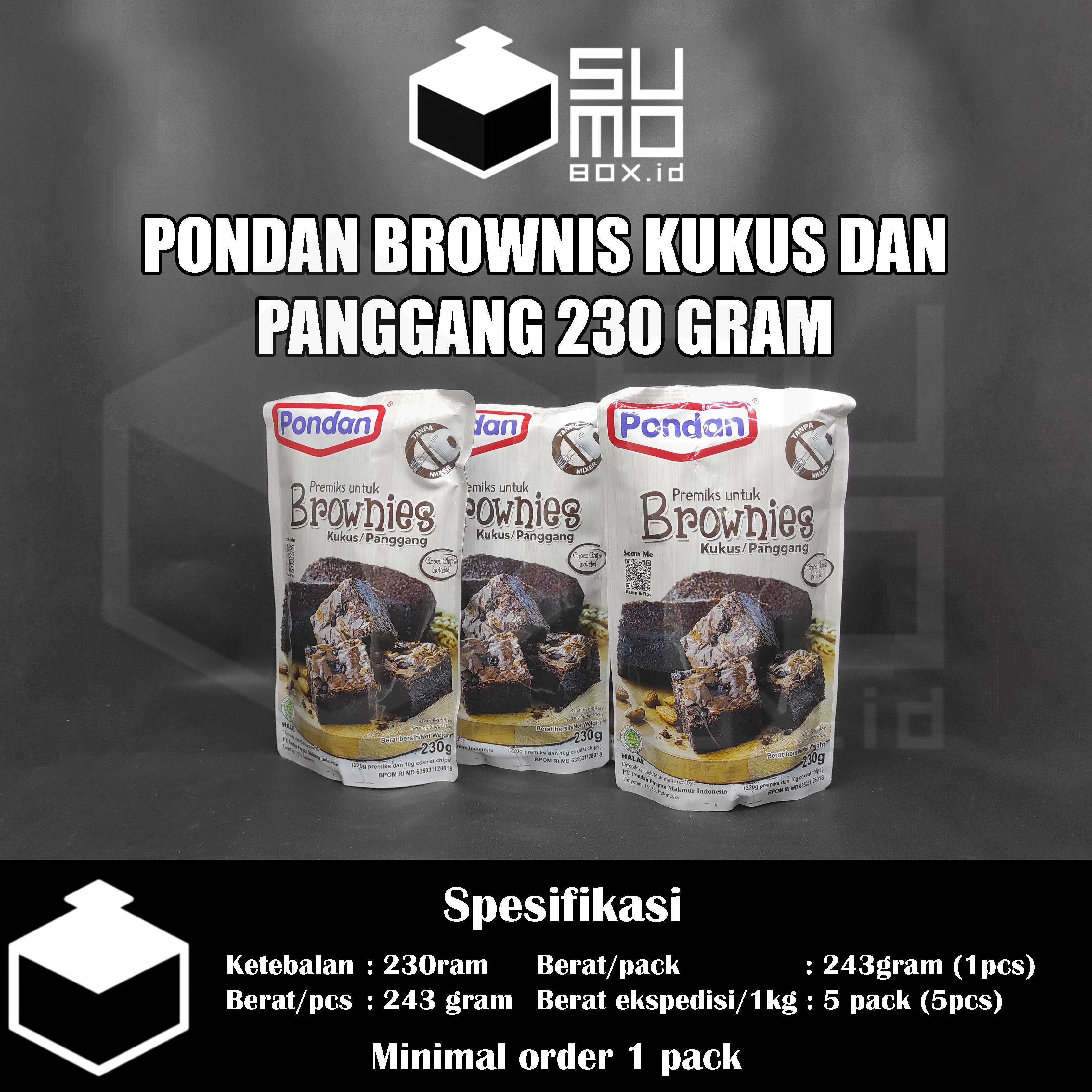 Pondan brownies kukus dan panggang chocolate 230gr Lazada Indonesia