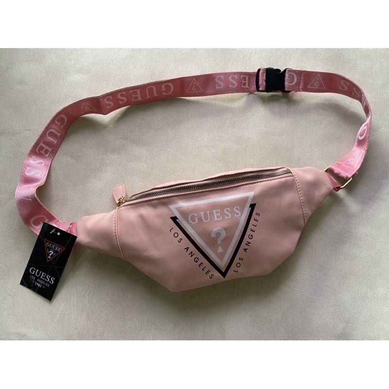 GUESS LEATHER GOLD WAIST BAG WAISTBAG 