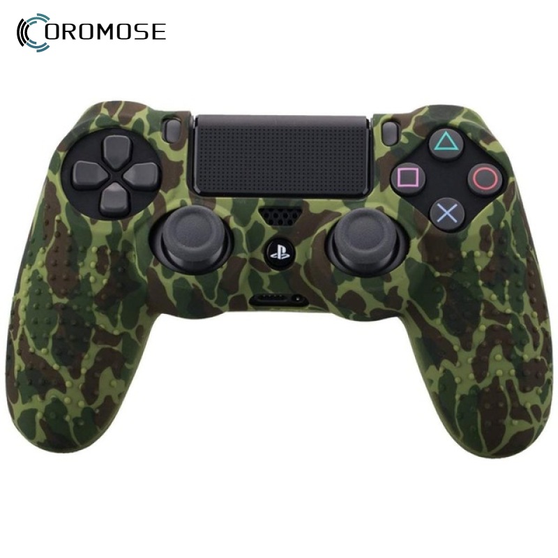 ⚡Camouflage Case Graffiti Studded Dots Silicone Rubber Gel Skin for Sony PS4 Slim/Pro Controller Cover Case for Dualshock4