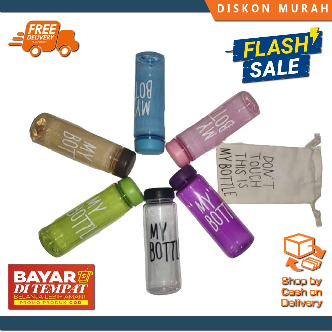 DISKON MURAH COD MY BOTTLE BENING WARNA / BOTOL MINUM MY BOTTLE + POUCH B-03 BOTOL MINUM LUCU TEMPAT MINUM