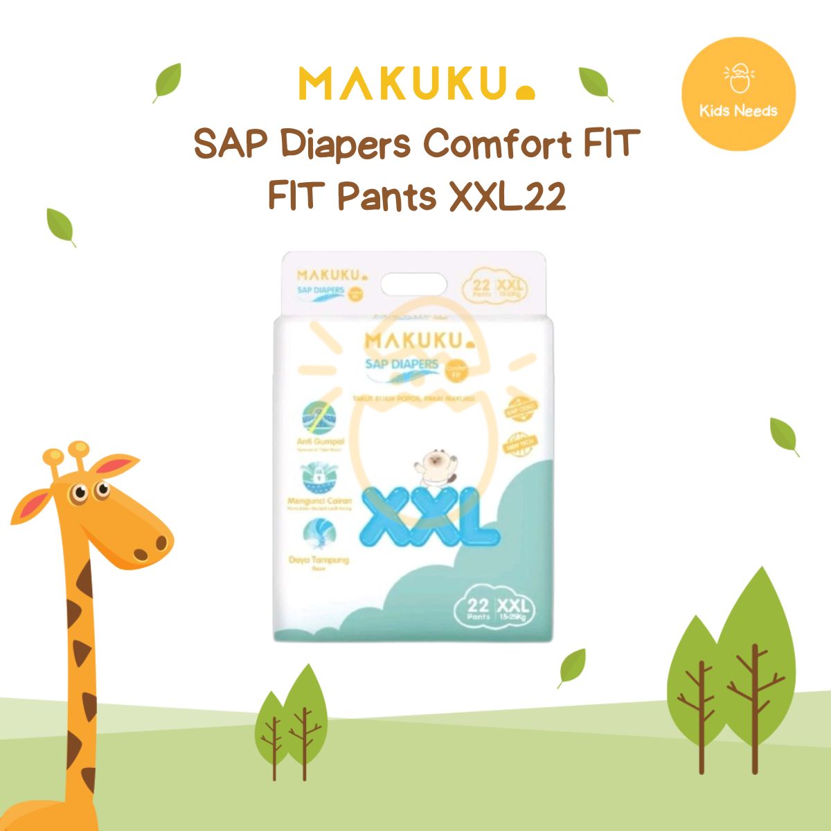 MAKUKU NEW COMFORT FIT SAP DIAPERS | Lazada Indonesia