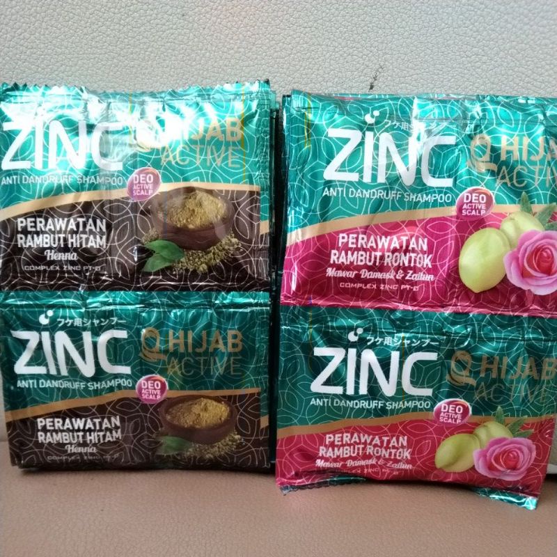 Zinc Hijab Active Anti Dandruff Shampoo Sachet 12x10ml Lazada Indonesia