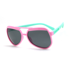 CHASING Light Lembut Bingkai Kid Sunglasses Blue Leg Anak Retro Kacamata Matahari Outdoor Anti-UV CS11892P (pink)-Intl