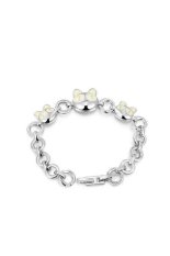 CTO SF60849790144Ai Lucu Lapis Emas Putih Kucing Gelang Rantai Putih