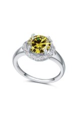 CTO SF88079QS Kehidupan Percintaan AAA-Tingkat Mikro Bertatahkan Cincin Zirkon (Olive Green)