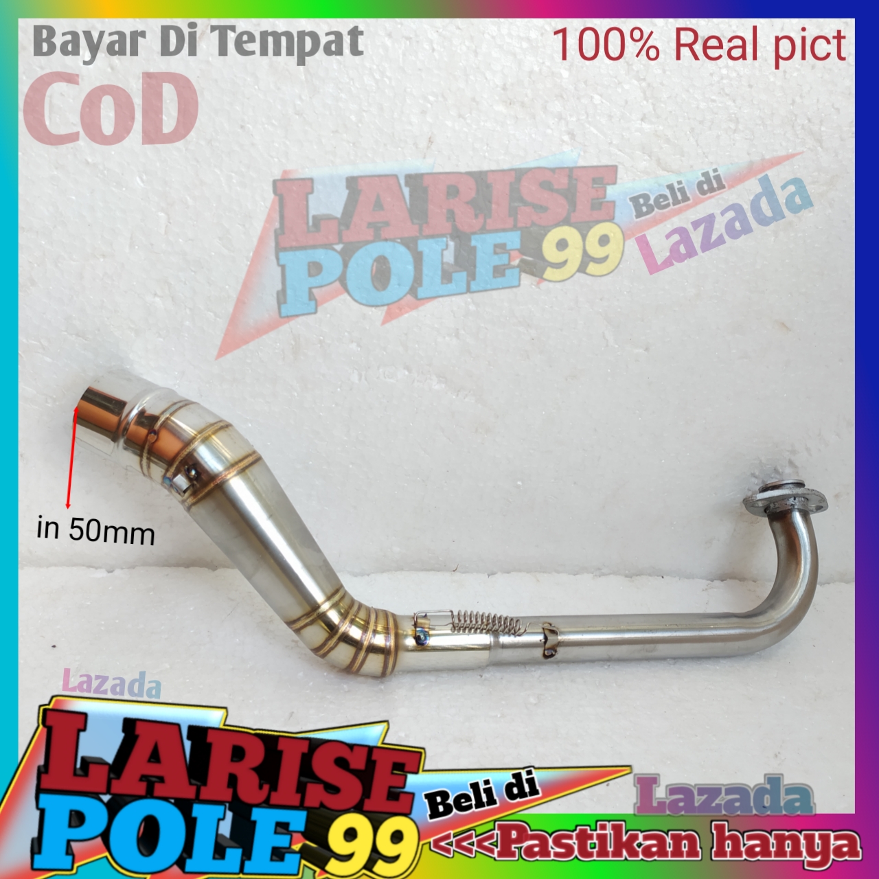 Leher Knalpot Nmax Aerox Lama Header Pipa Leheran Semi Stenlis