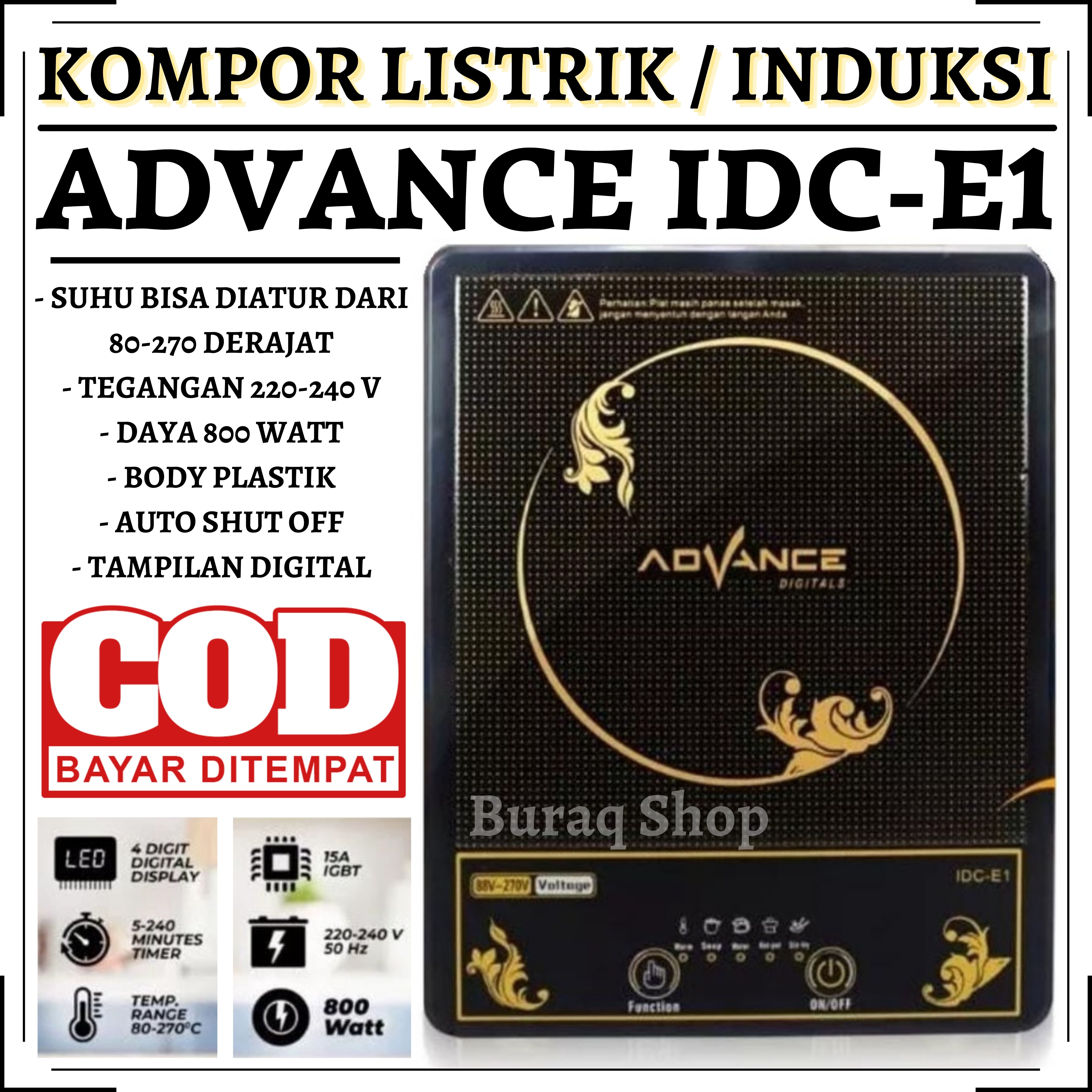 TERBARUAdvance IDCE1 Induction Cooker Kompor Listrik Induksi IDCE1