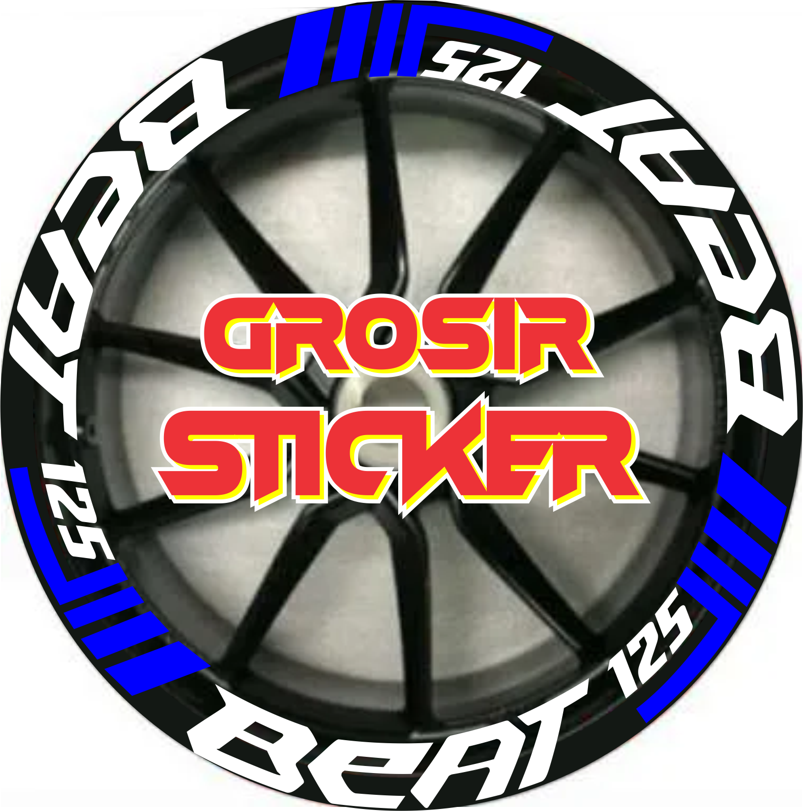 sticker velg beat termurah satu set depan belakang kiri kanan termurah ...