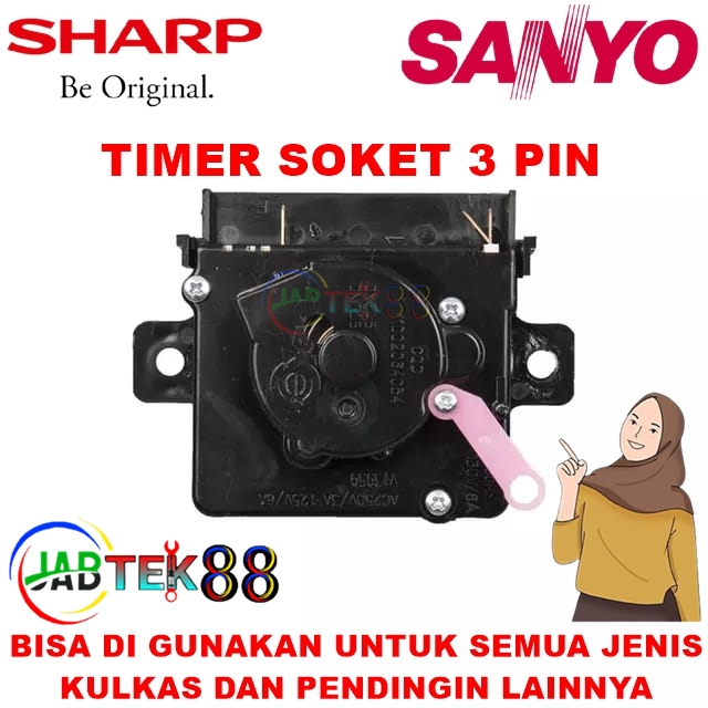 TIMER MESIN CUCI SHARP | TIMER WASHING 3 PIN | TIMER WASH SOKET 3 PIN ...