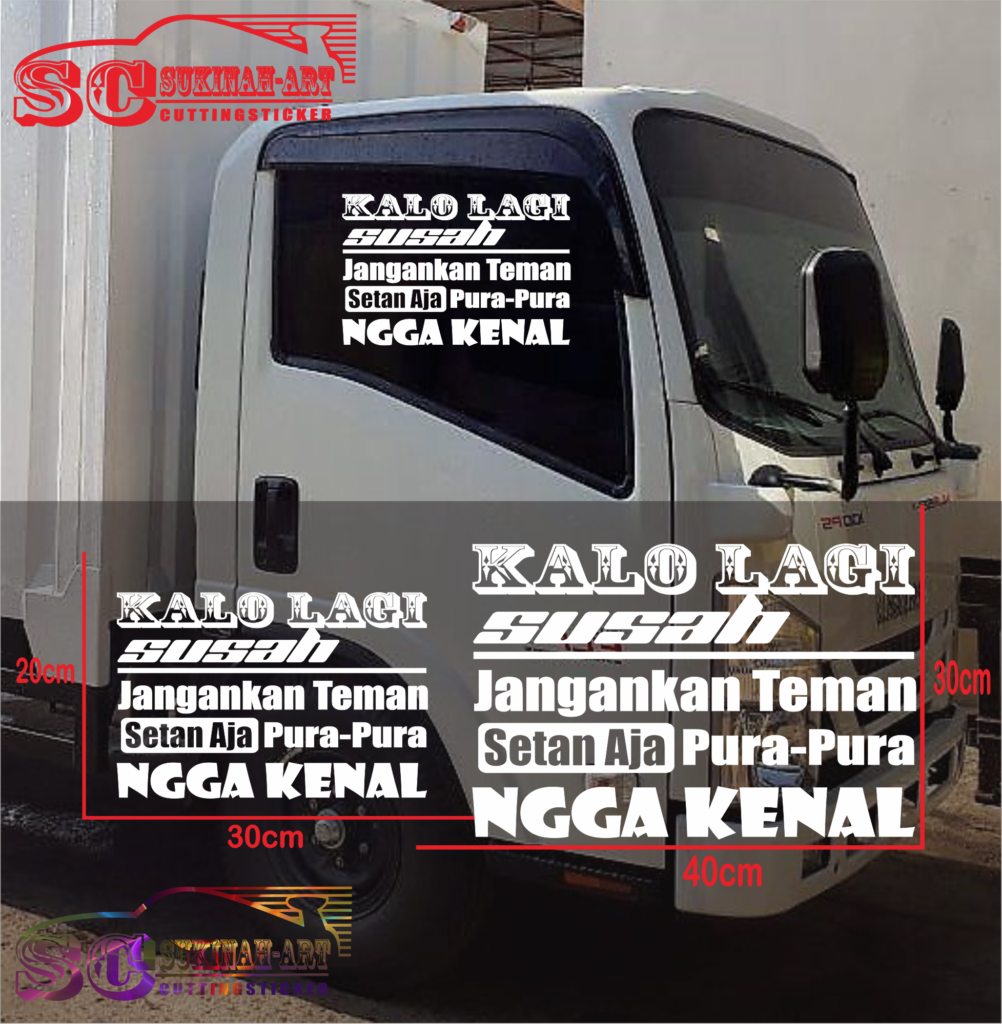 stiker viral kata-kata motivasi Kalau lagi susah 02 mobil stiker ...