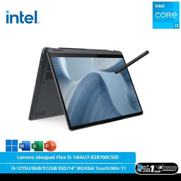 Ideapad Flex 5i 14IAU7-82R700C5ID [Intel Core i3-1215U/8GB/512GB