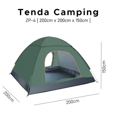 PROMO Tenda Camping Otomatis Biru Kapasitas 3 Orang Tenda Otomatis Outdoor & Indoor Tenda Gunung TERMURAH