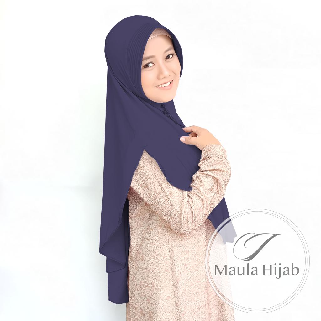Maula Hijab Kerudung Jilbab Instan Terbaru 2019 Bergo Kekinian Khimar Syari Simple Pet Jersey Rempel Depan Pinguin Terbaru Murah Trend Style Lebaran 2019