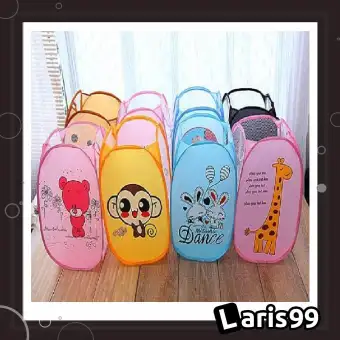 Laris99 Krm Keranjang Baju Kotor Laundry Bag Motif Animasi Hewan