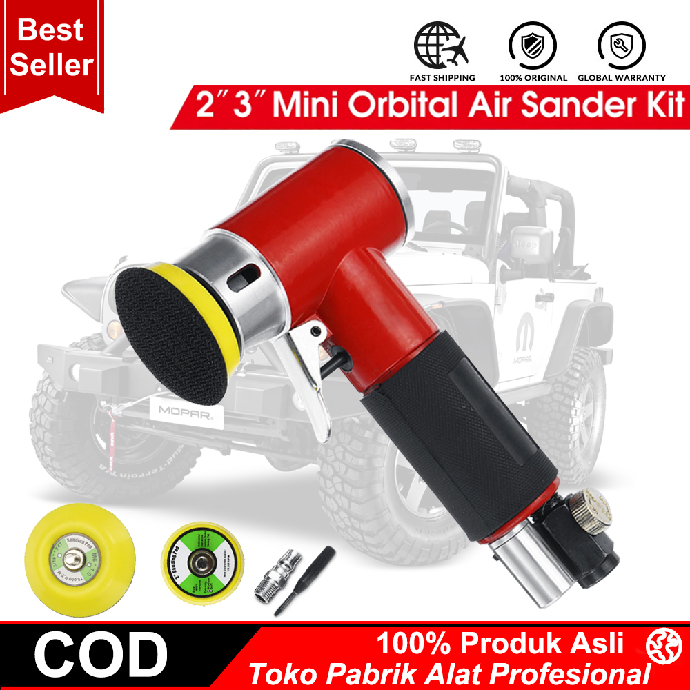 COOFARI Orbit Air Sander Mini Pneumatic 2 "/ 3" Mesin Gerinda set untuk