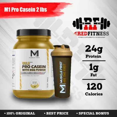 M1 Muscle First Gold Pro Casein 2 lbs With Egg Power / Susu Musclefirst BPOM Halal