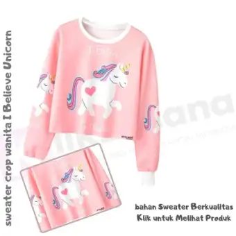 sweater crop unicorn