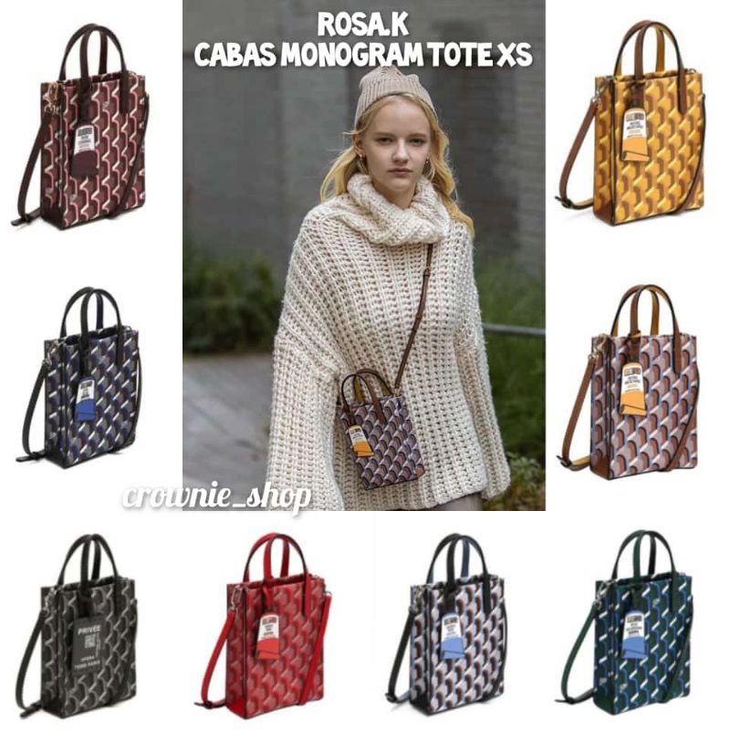 ROSA.K Cabas Monogram Tote Bag XS - Real Red