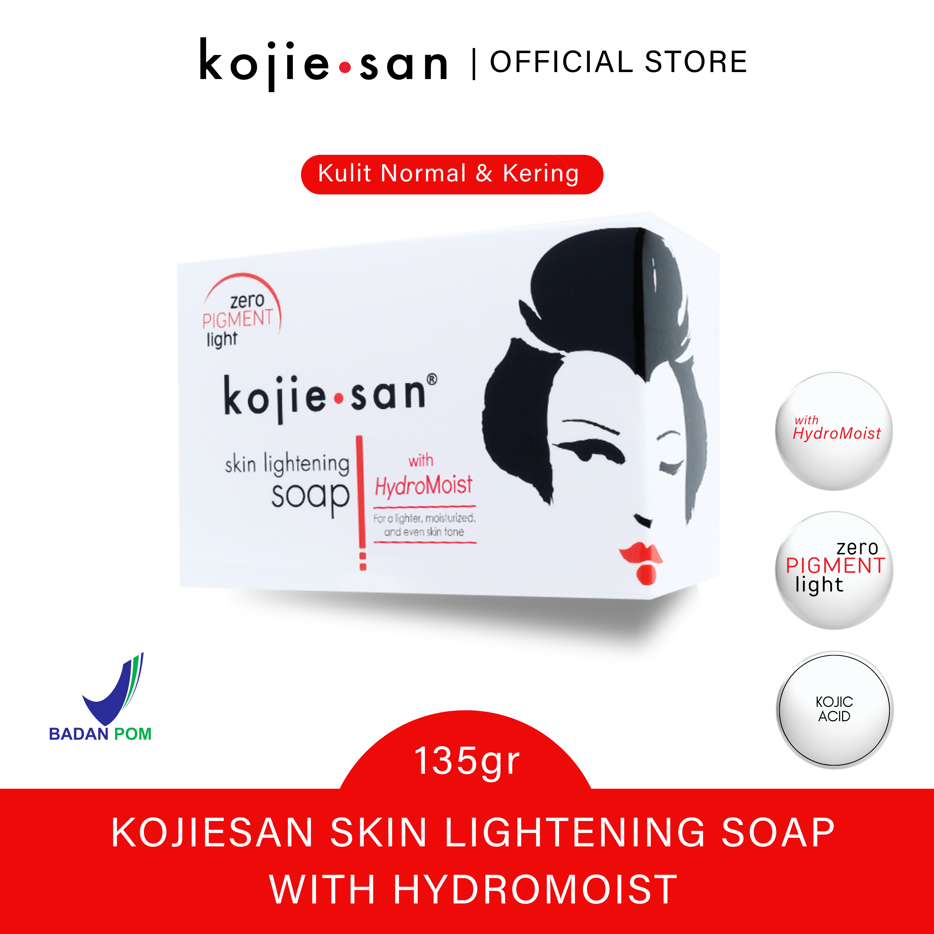 Kojie San Skin Lightening Soap With Hydromoist 135 Gr 