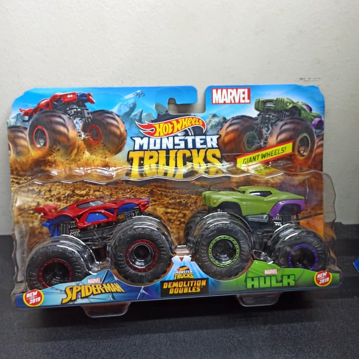 hot wheels monster truck spiderman and hulk