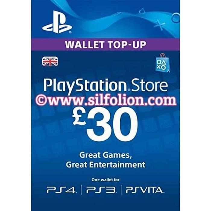 PSN Card UK 30 GBP Region 2 PS4 PS3 PS Vita