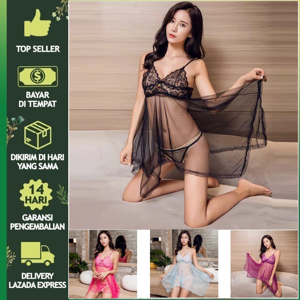 SET LINGERIE SEKSI BAJU TIDUR TRASNPARAN | Lazada Indonesia