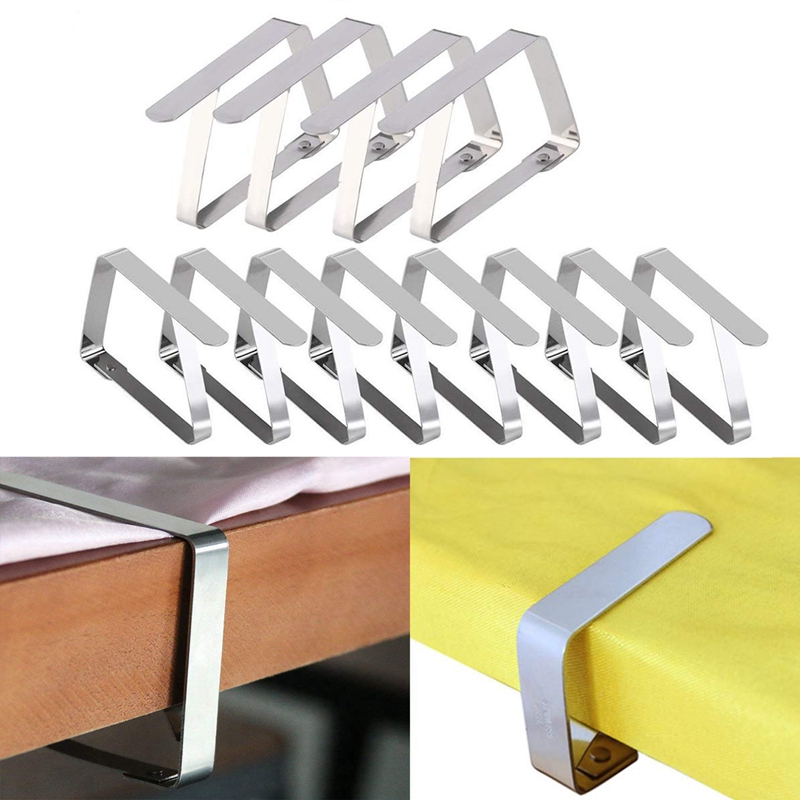 Tablecloth Clips 12 Packs Picnic Table Clips Flexible Stainless Steel