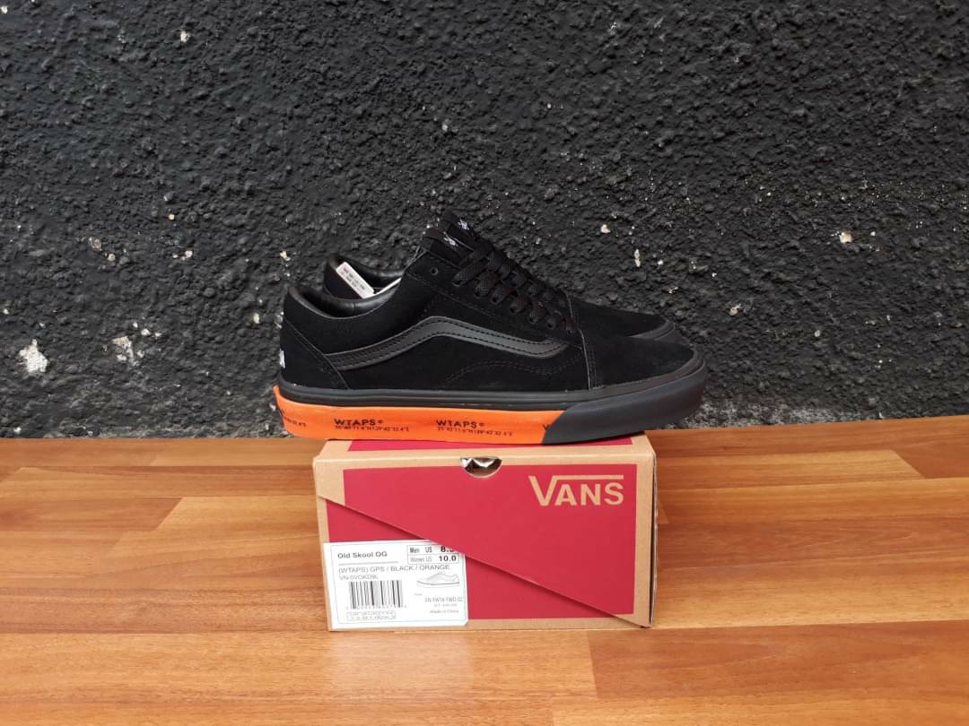 orange checkered vans old skool