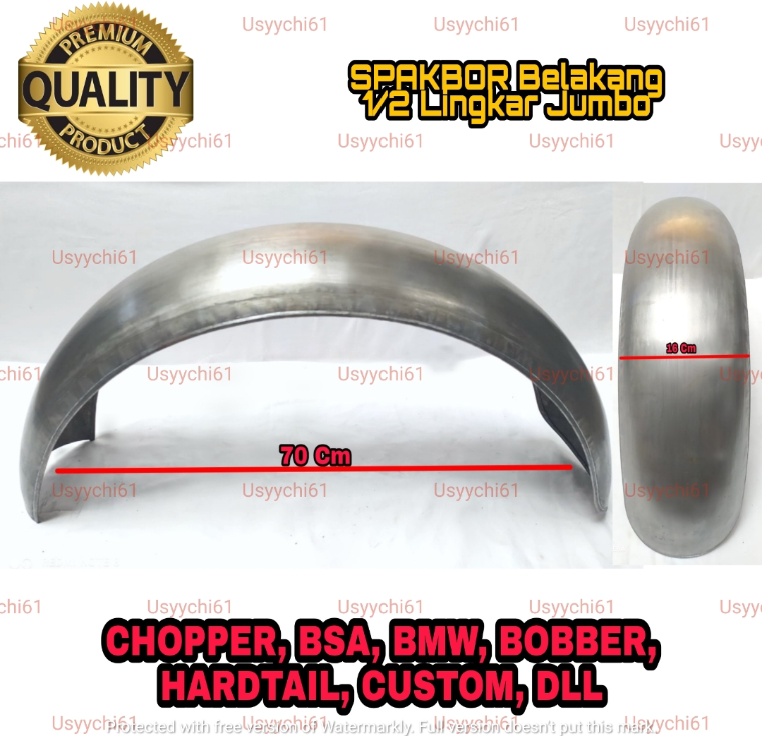Fender Spakbor Slebor Belakang Jumbo Setengah Lingkar Chopper BSA BMW ...