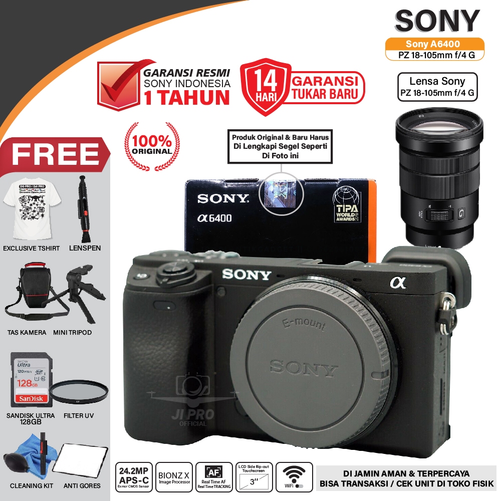 Sony A6400 Toko Kamera Sony SONY ALPHA A6400 BODY E 35MM FE 50MM E
