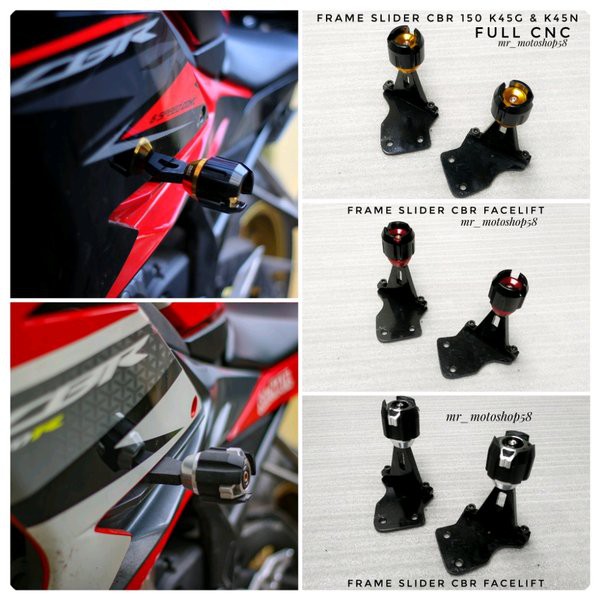 FRAME SLIDER CBR 150 K45G FACELIFT FRAME SLIDER CBR FACELIFT FULL CNC