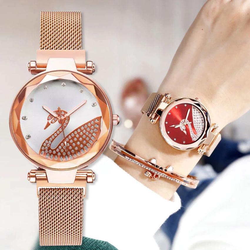 Jam Tangan Fashion Magnet Swan tm1000 - Jam Magnet Angsa - Jam Tangan Wanita - Jam Tangan Fashion Mewah