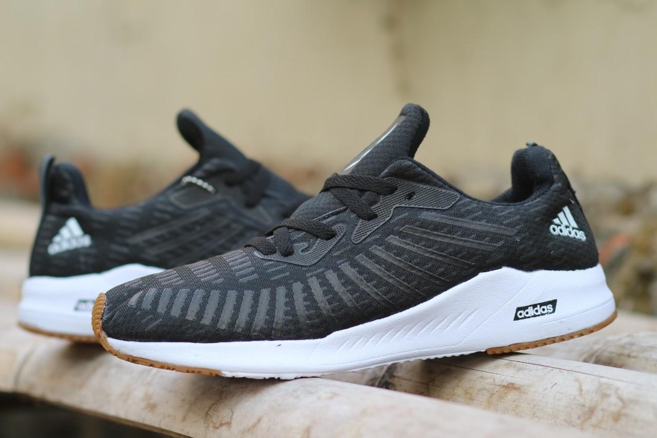 SEPATU adidas RUNNING HITAM TERBARU OLAHRAGA LARI SPORT SNEAKERS CASUAL SEKOLAH KETS JOGGING