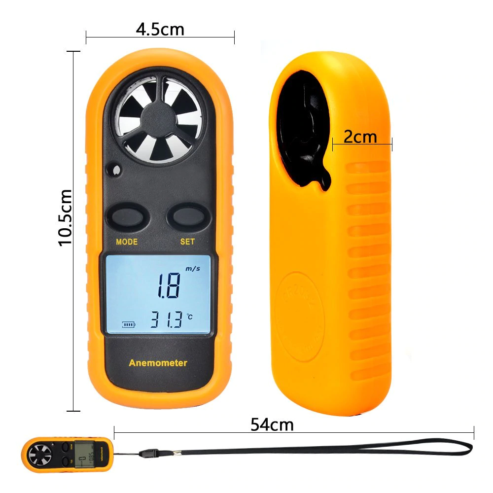 Alat Pengukur Kecepatan Angin Digital Anemometer Lazada Indonesia