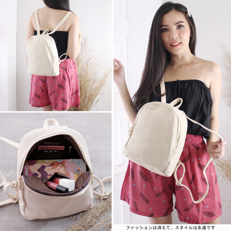 Tas Ransel Wanita Bahan Kain Backpack Korean Fashion Wanita Tas Punggung Wanita Korean Fashion Lazada Indonesia
